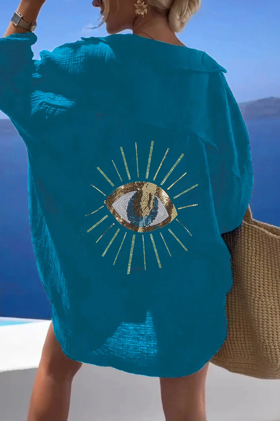 Women's Casual Cotton Linen Lapel Long Sleeve Shirt Autumn Winter Fashion Tunic