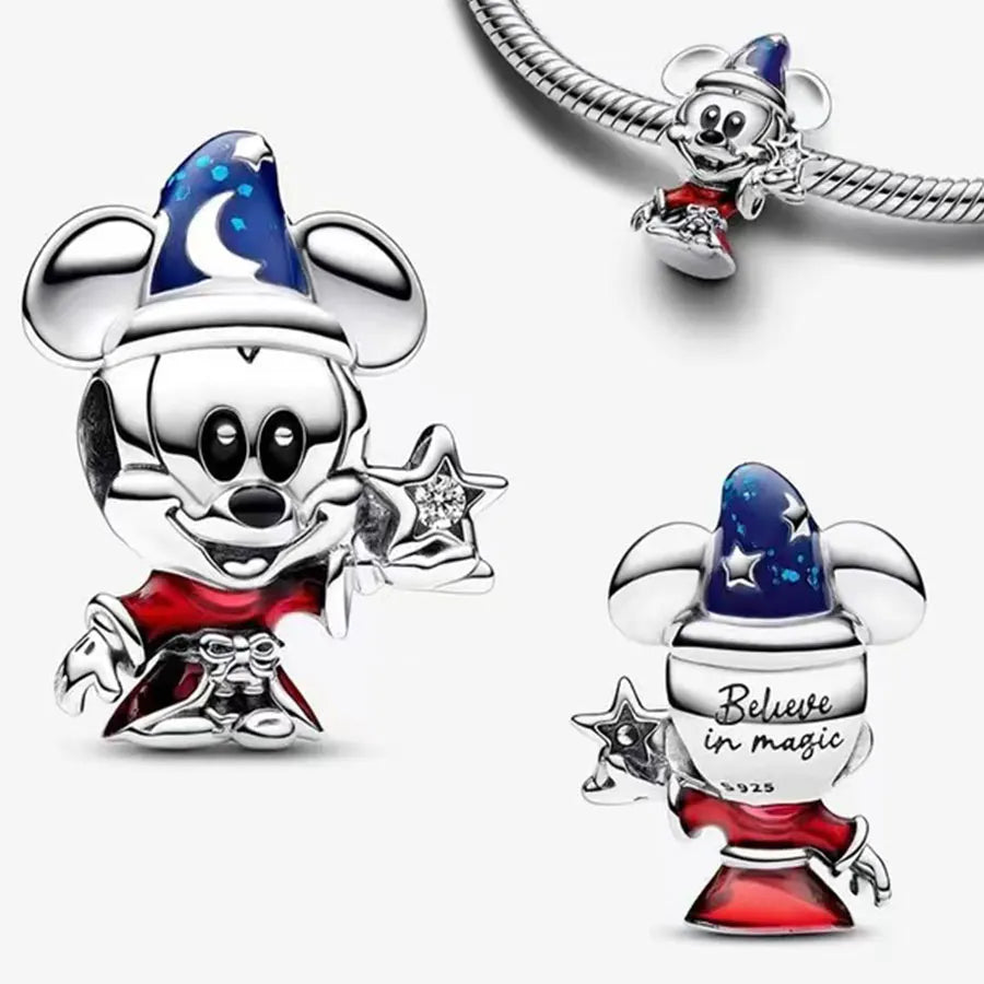 925 Sterling Silver Disney Pendant Beads for DIY Bracelets Perfect Women's Fashion Gift