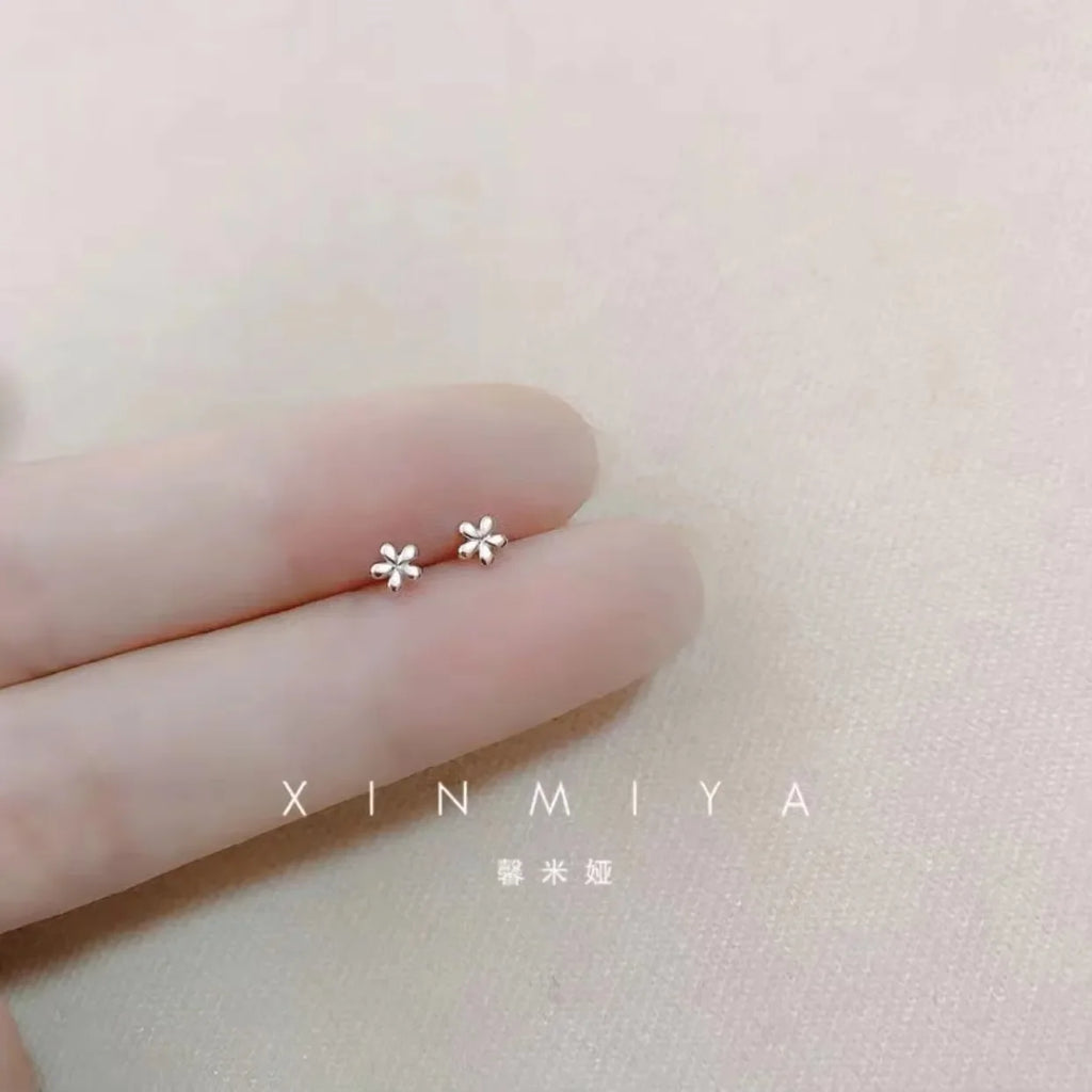 925 Silver Mini Star Heart Butterfly Stud Earrings for Women Hypoallergenic Daily Wear