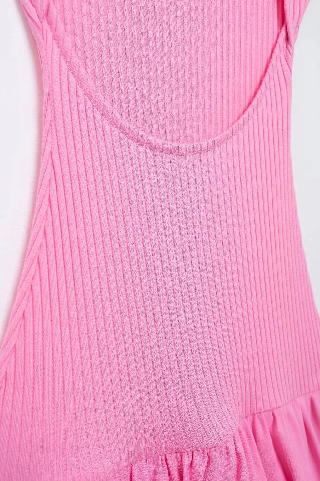 Pink Backless Mini Dress With Turtleneck Sleeveless Party