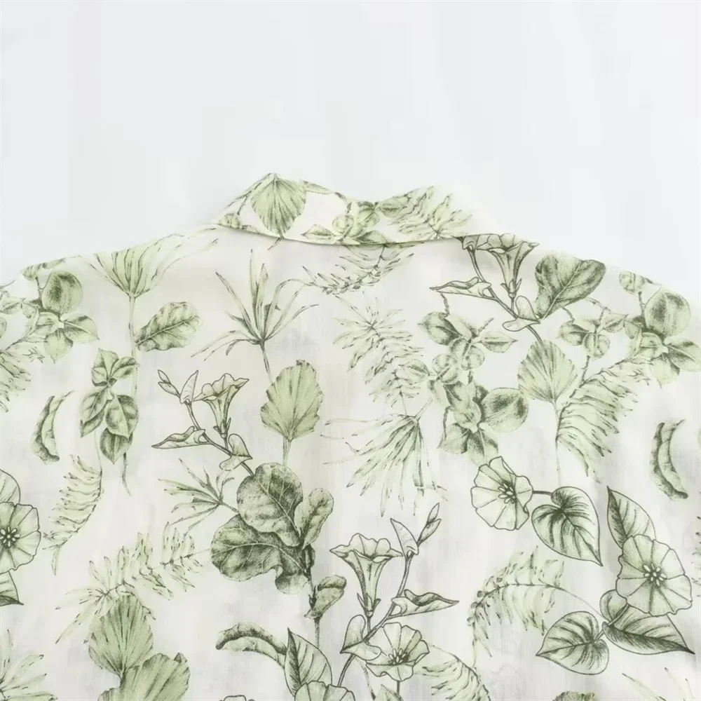 Casual Loose Printed Shirt and Wide Leg Straight Pants Set for Women Versatile Stylish Everyday Outfit