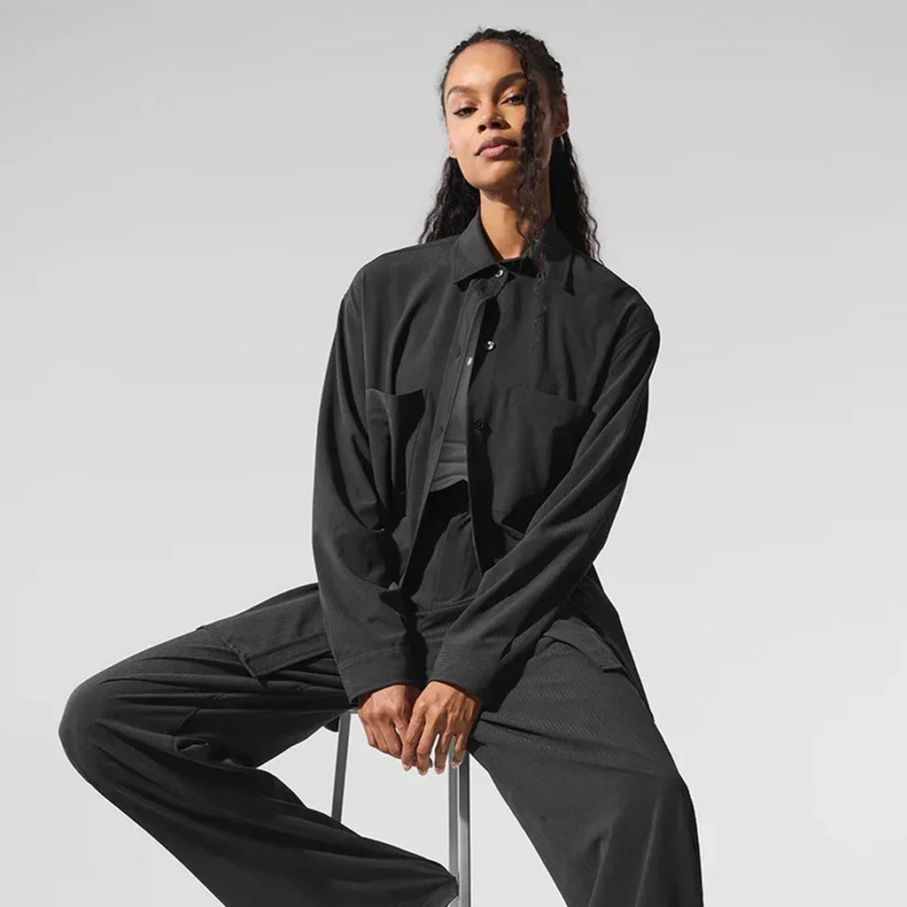 Ladies Dream Button Front Long Sleeve Loose Blouse Breathable Casual Outdoor Shirt with Comfortable Fit