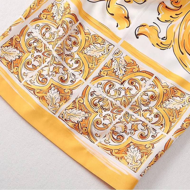 Summer Halter Backless Printed Luxury Dress Sleeveless