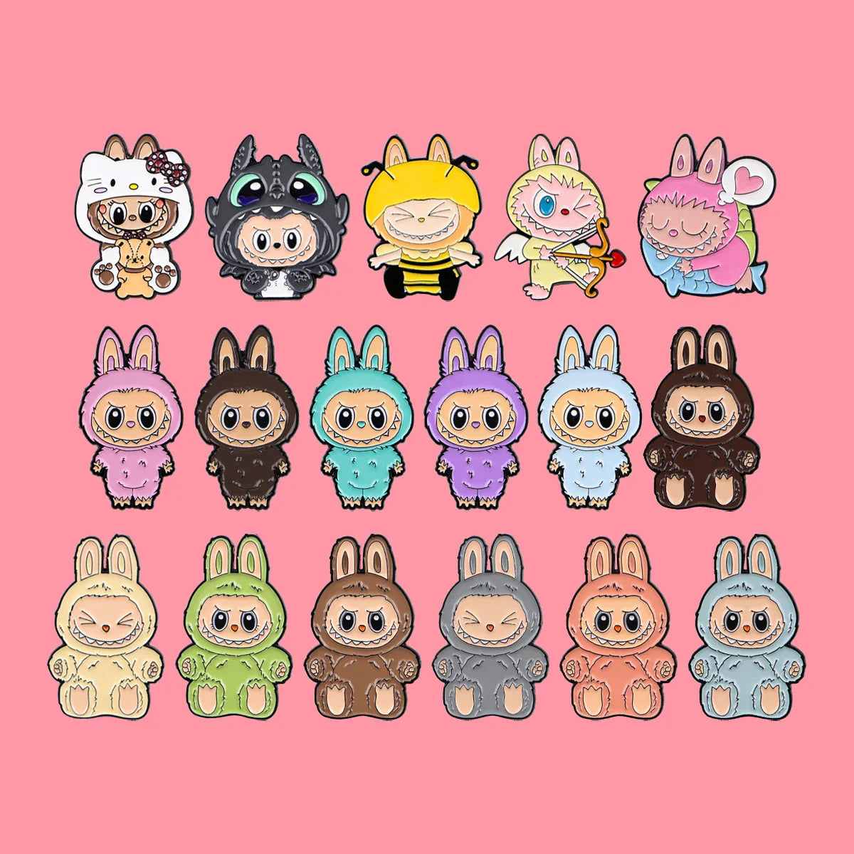 Cute Monster Enamel Pins for Cartoon Anime Lovers - Genie Pin Badge for Backpacks, Lapel Brooch, and Fashion Accessories