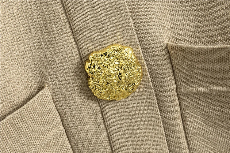 Knitted Two Piece Set for Women with Long Sleeve V Neck Cardigan and Wide Leg Pants