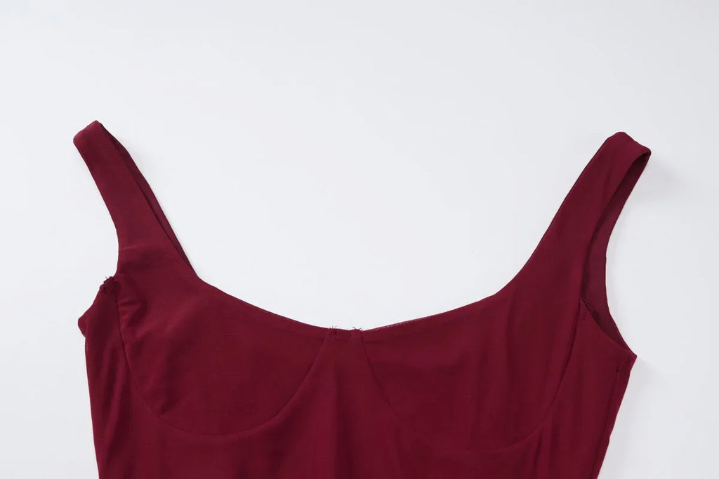 Sexy Mesh Patchwork Maxi Dress Sleeveless Evening Party Wear