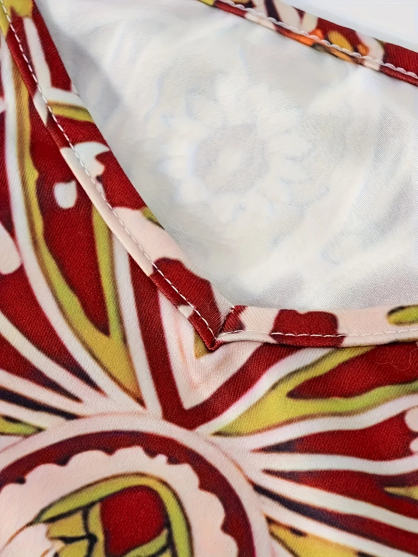 Boho Floral Print Dress With Suspender Straps V Neck