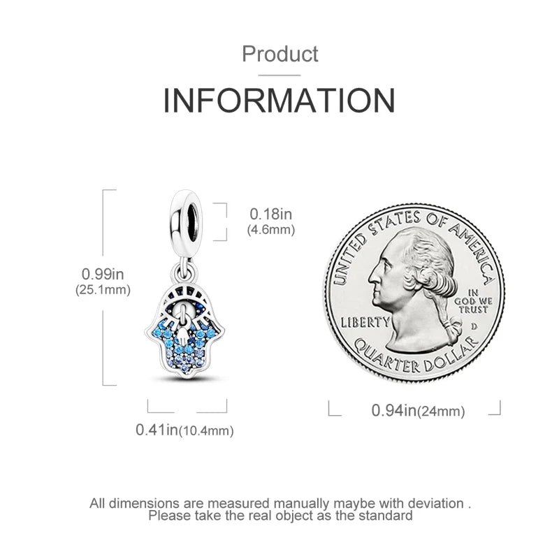 925 Silver Devil's Eye Charms Beads for Women DIY Jewelry Making