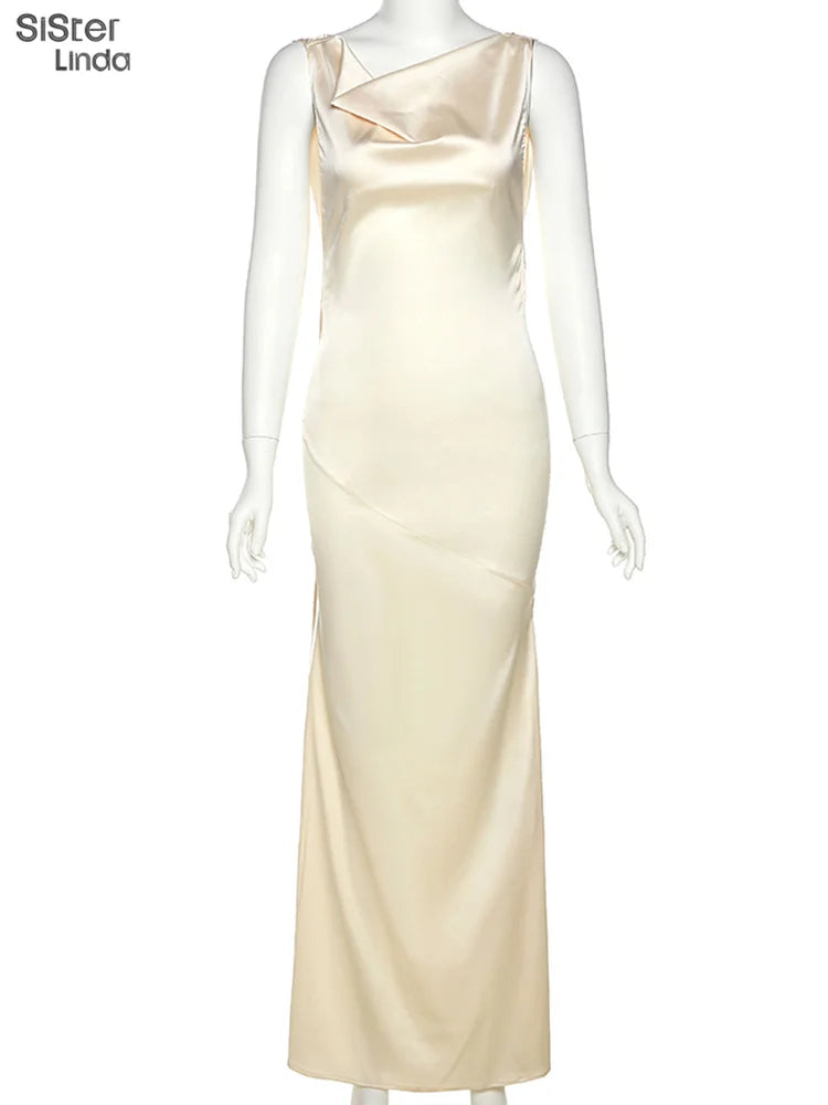 Backless Maxi Dress Women V Neck Lace Up Bodycon Clubwear