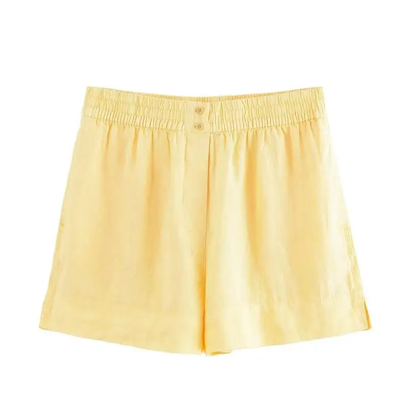 Chic Summer Women's Two-Piece Set Casual Straight Shirt and Shorts Matching Outfit for Street and Leisure Wear