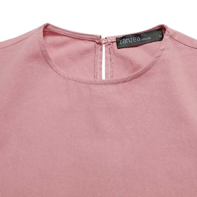 Summer Maxi Dress Women O Neck Short Sleeve Sundress A Line