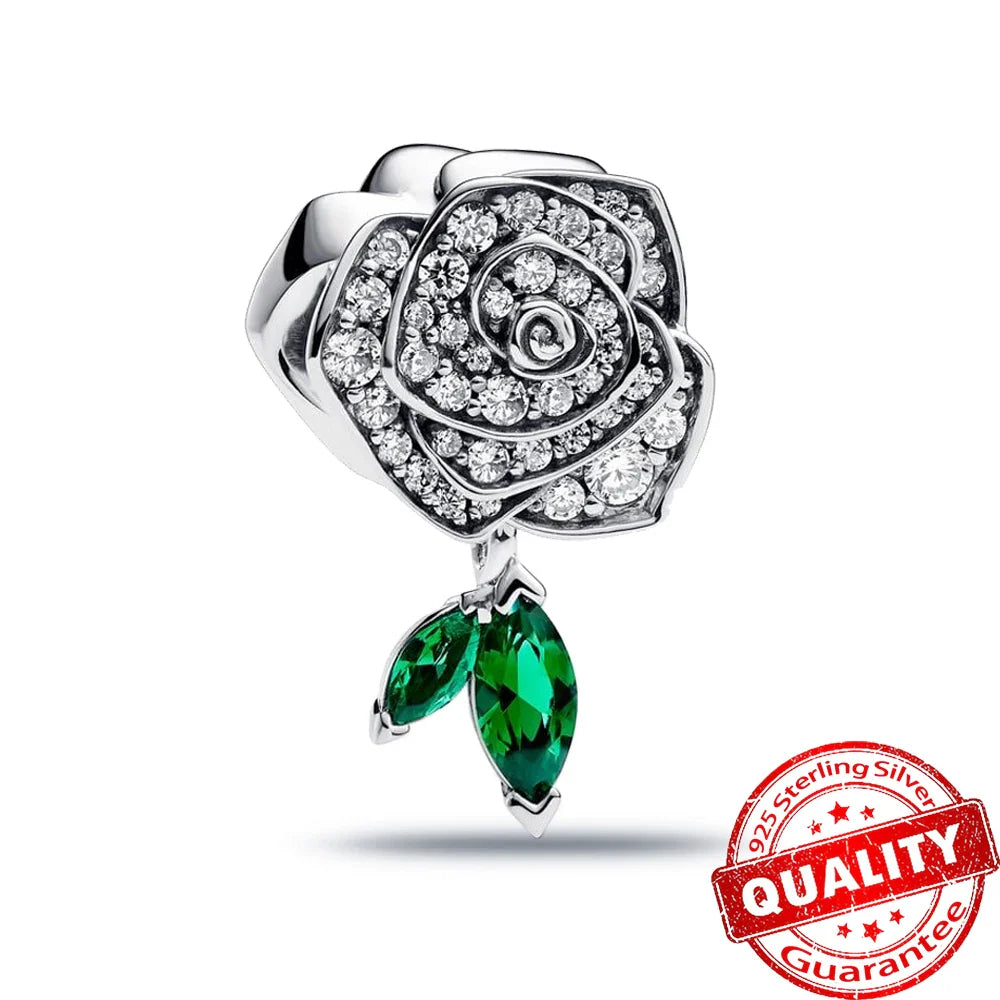 925 Sterling Silver Coral Seahorse and Lotus Fish Pendant for DIY Bracelet and Necklace Crafting