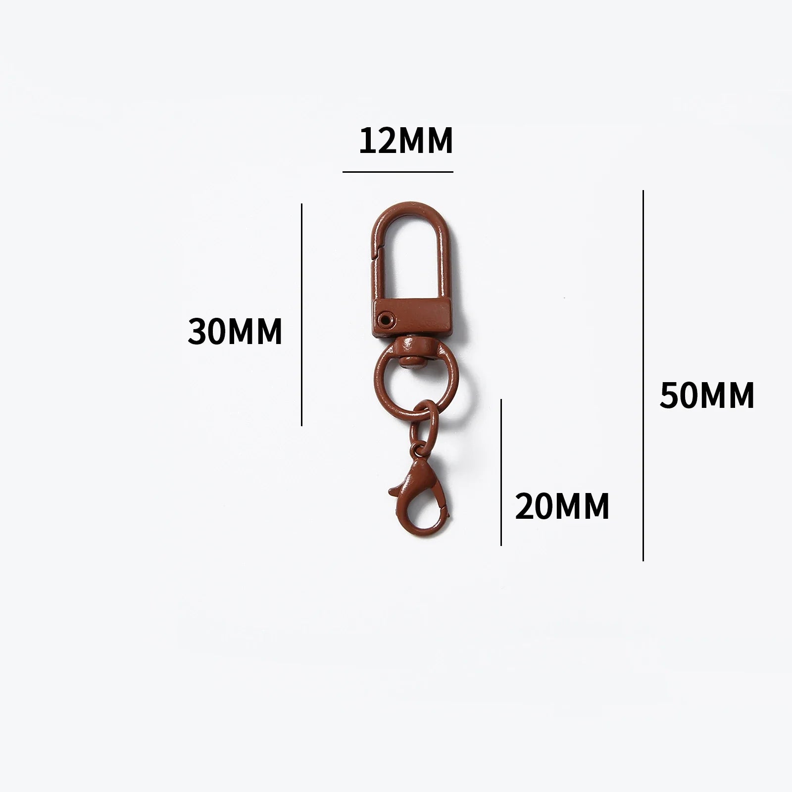 Colorful Carabiner Clasp Key Chain Rotating Keyrings for DIY Key Chain Bags and Pendants Accessories 10 50 100 Pcs Set