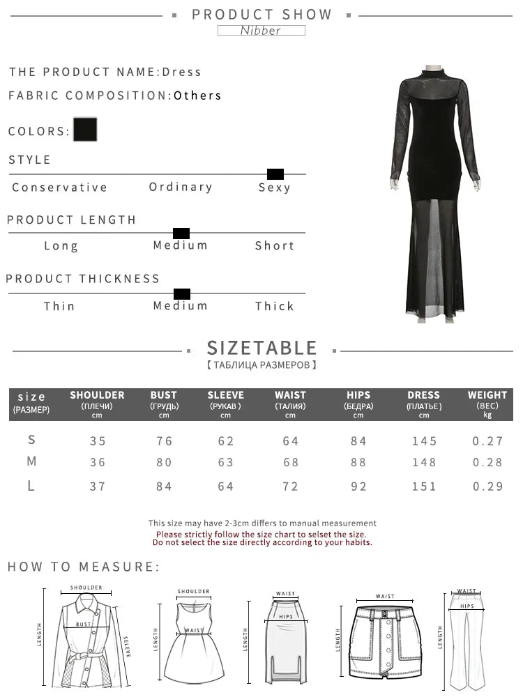 Mesh Patchwork Velvet Sheer Dress Long Sleeve Bodycon