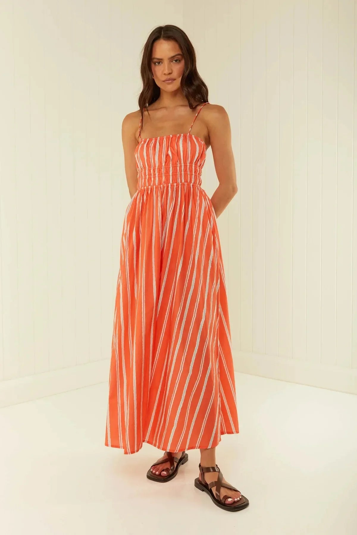 Bohemian Maxi Dress One Shoulder Strap Printed Summer