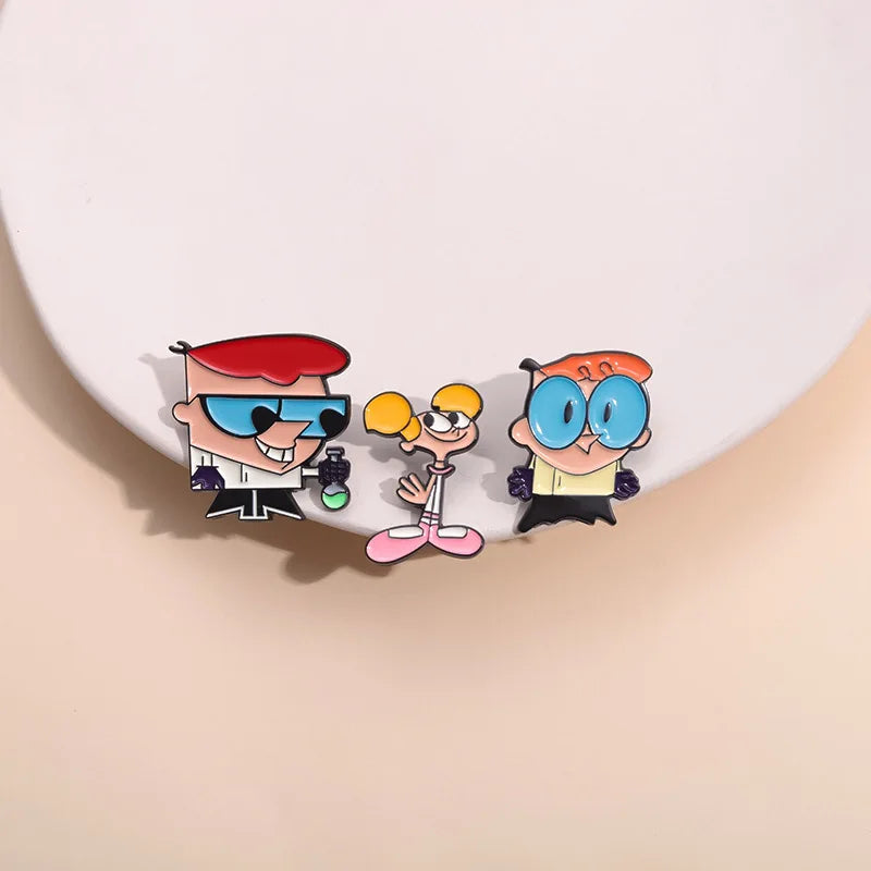 Cartoon Character Enamel Pins Set Cute Anime Brooches Fashion Accessories