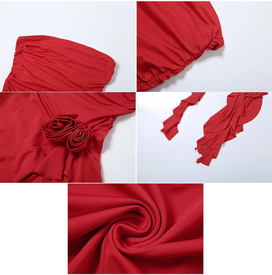 Autumn Solid Tassel Wrap Dress For Women Short Length