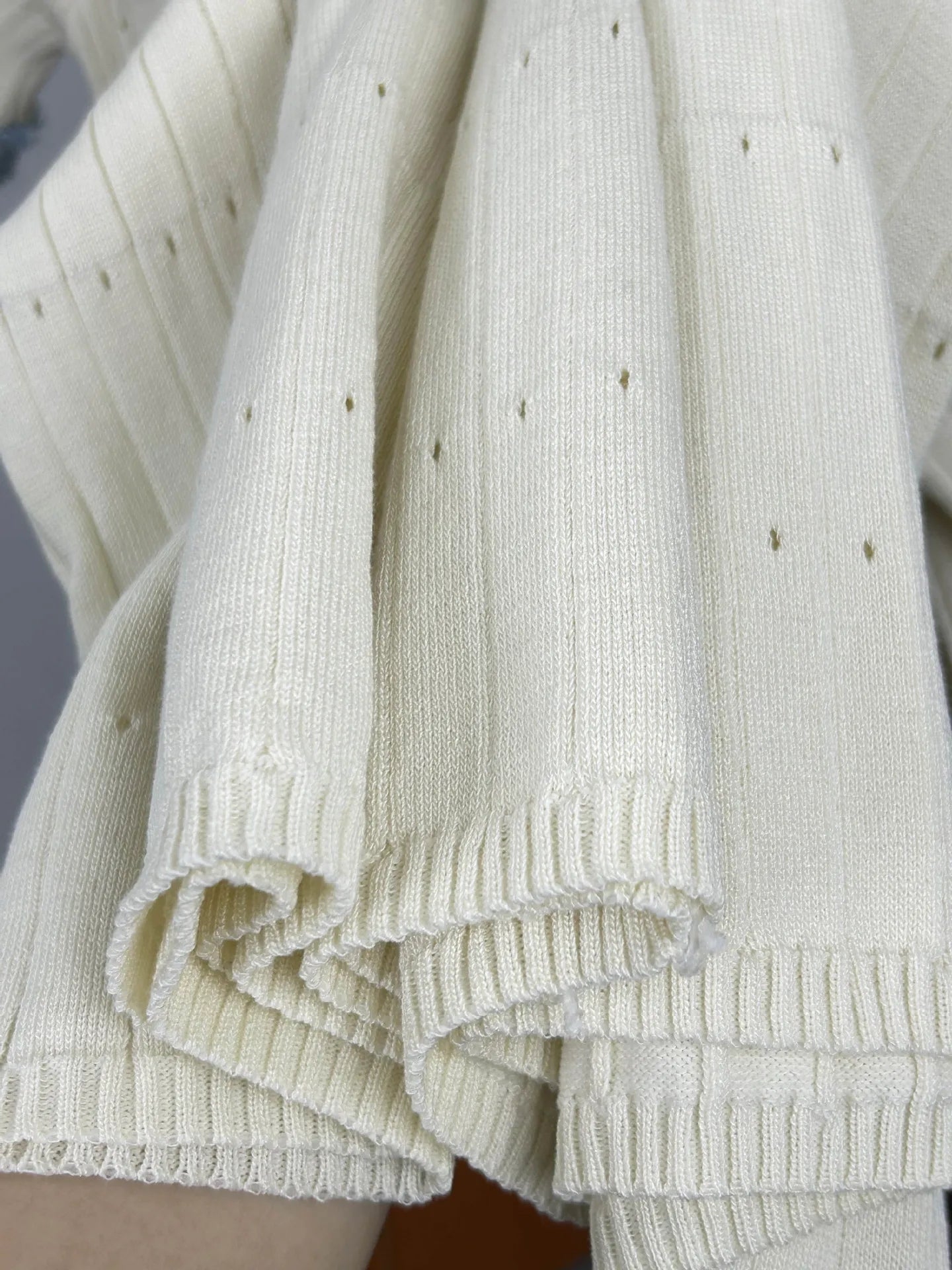 Elegant Denim Patchwork Knitted Long Dress With Pockets