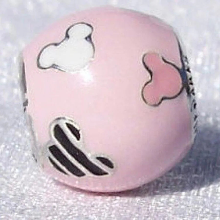 Disney 925 Sterling Silver DIY Charm Compatible With 3mm Bracelets Featuring Mickey Mouse Ferris Wheel And Suitcase Designs