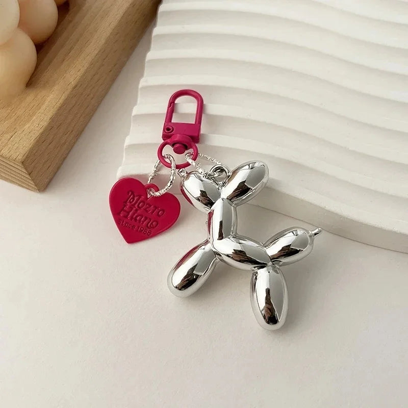 Y2K Balloon Dog Keychain for Girls Cute Sweet Style Phone Chain Bag Pendant Accessory