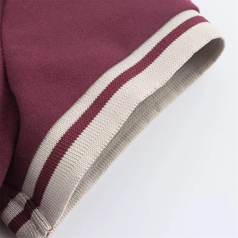 Womens Slimming Mini Dress With Flip Collar And Button