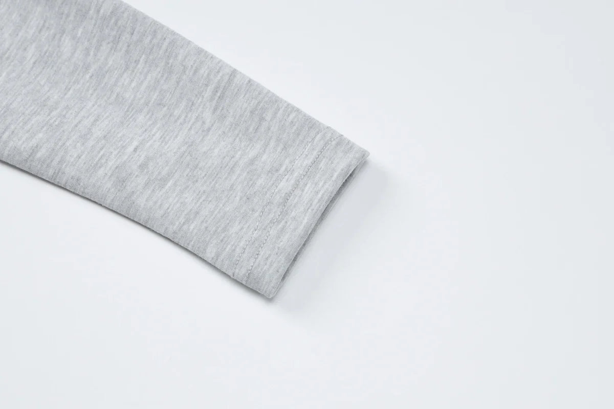 Women's Solid Casual Two Piece Pants Set with O-Neck Long Sleeve Crop Top and Flare Pants for Streetwear in Autumn and Winter