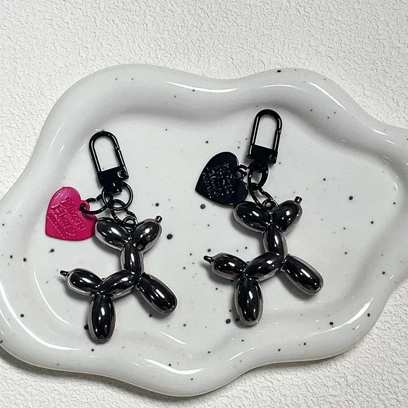 Y2K Balloon Dog Keychain for Girls Cute Sweet Style Phone Chain Bag Pendant Accessory