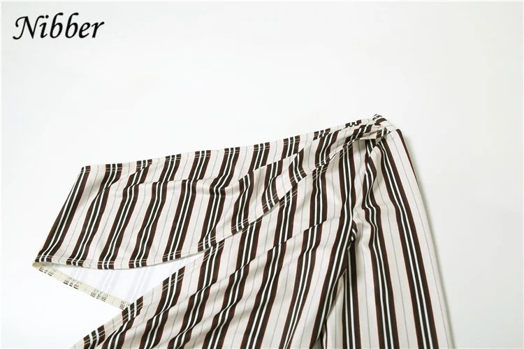 Sexy Hollow Ruched Jumpsuit for Women Irregular Hipster Stripe Print Full Sleeve Midnight Fit Workout Overalls