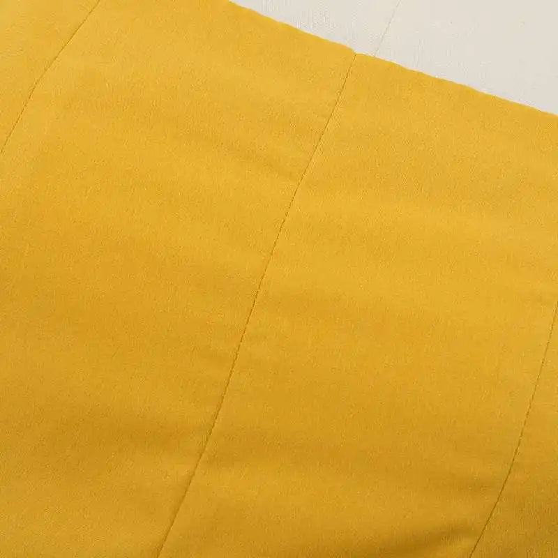 Korean Elegant Puff Sleeve A Line Dress Square Neckline