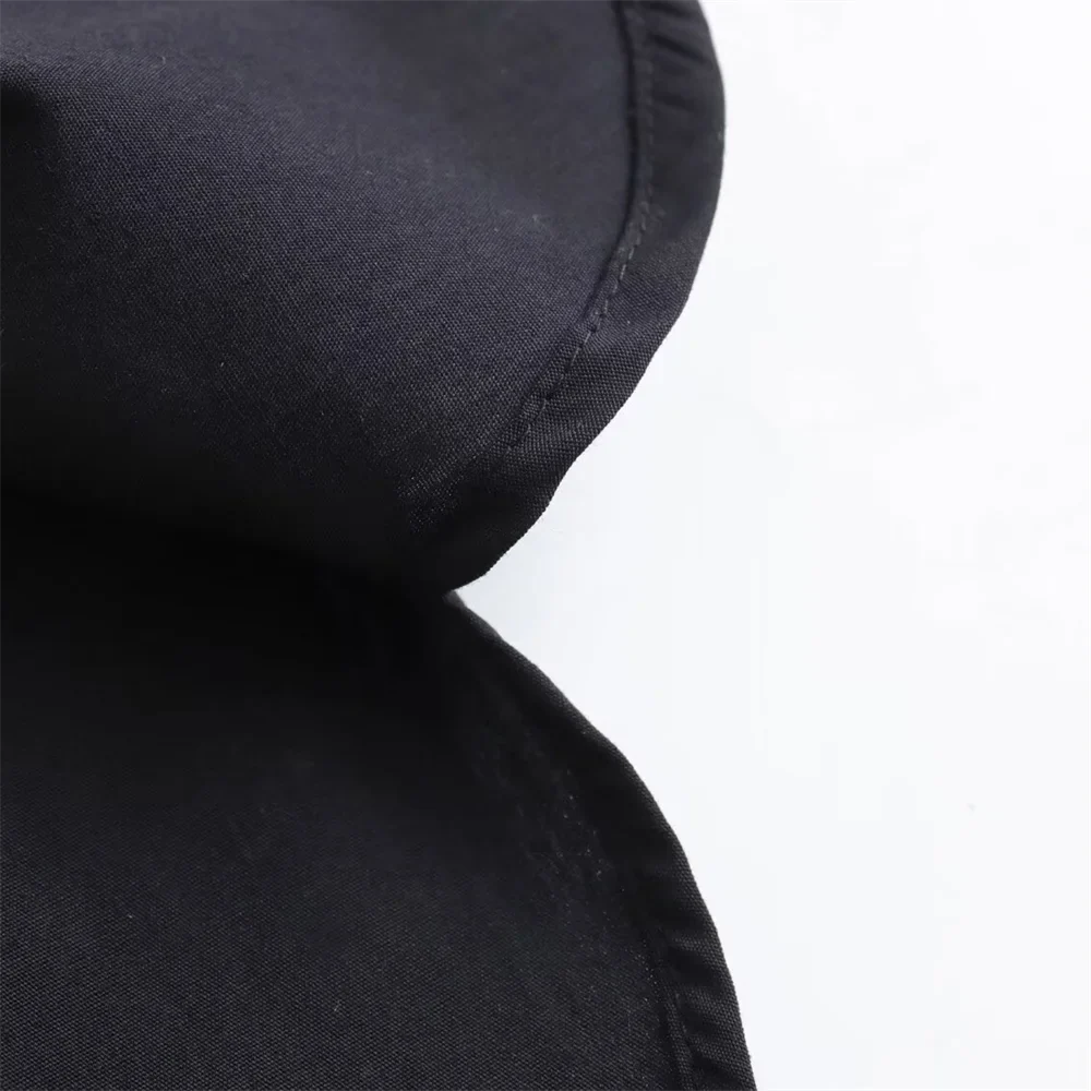 Women's Casual Short Poplin Shirt with Versatile Pocket Decoration Stylish Spring Fashion Top