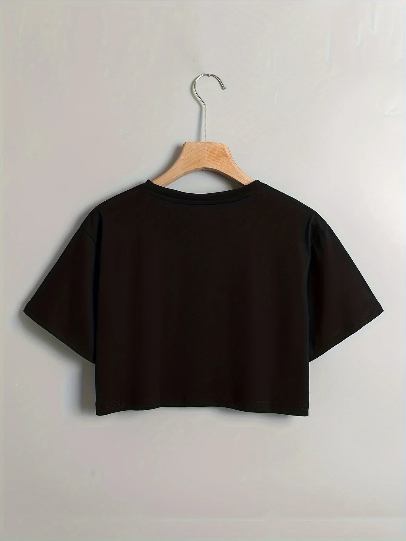 Celestial Chic Sun Moon Graphic Crop Top Casual Crew Neck Short Sleeve T-Shirt for Women Fashionable Comfortable Clothing