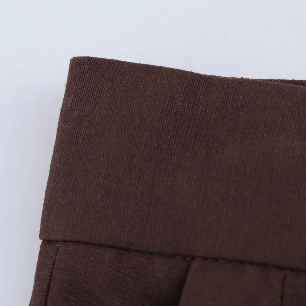 Women's Spring Pants Set with Back Opening Design Tank Top and Loose Fold Pants