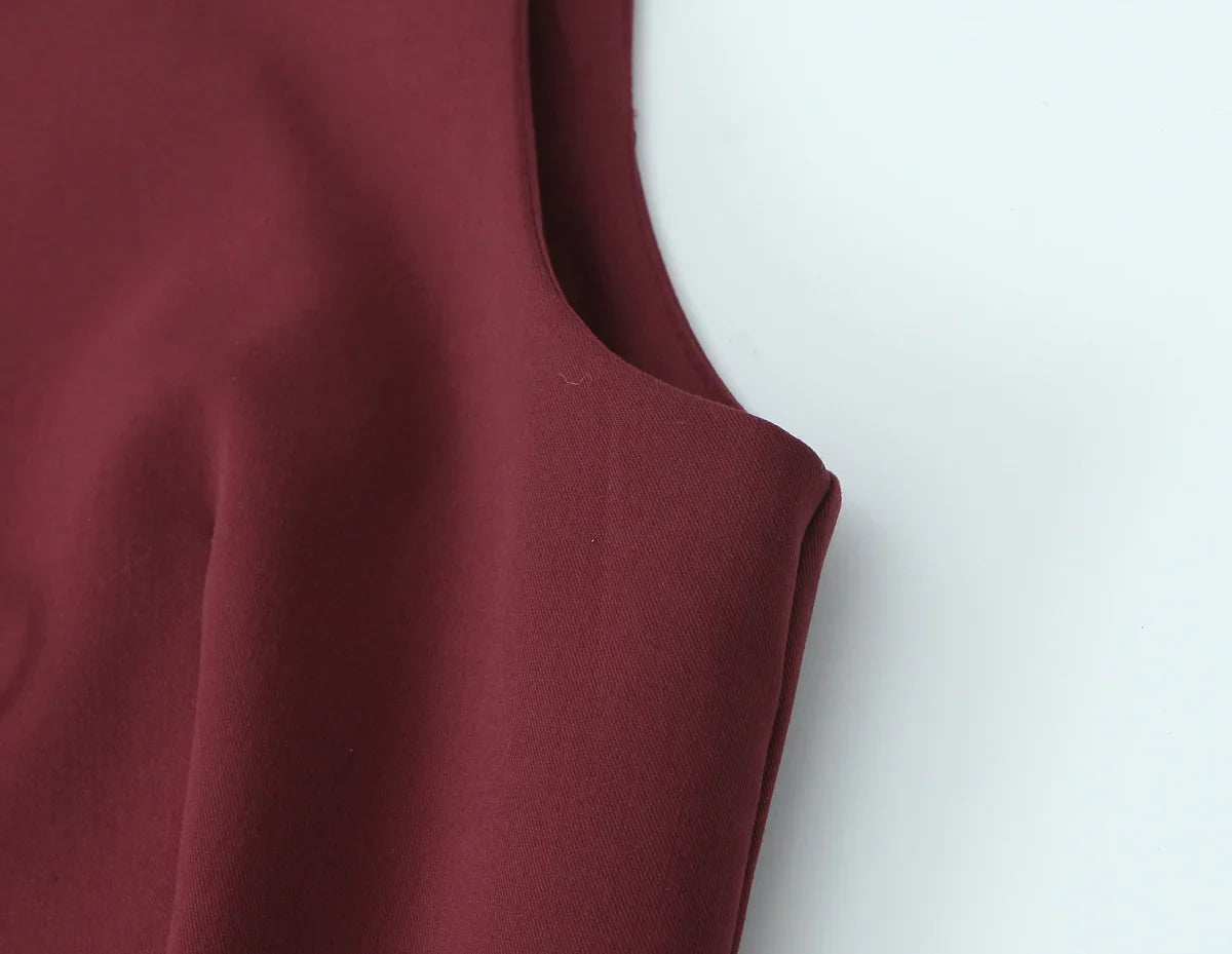 Sexy Bow Pleated Sleeveless Mini Dress For Summer Women