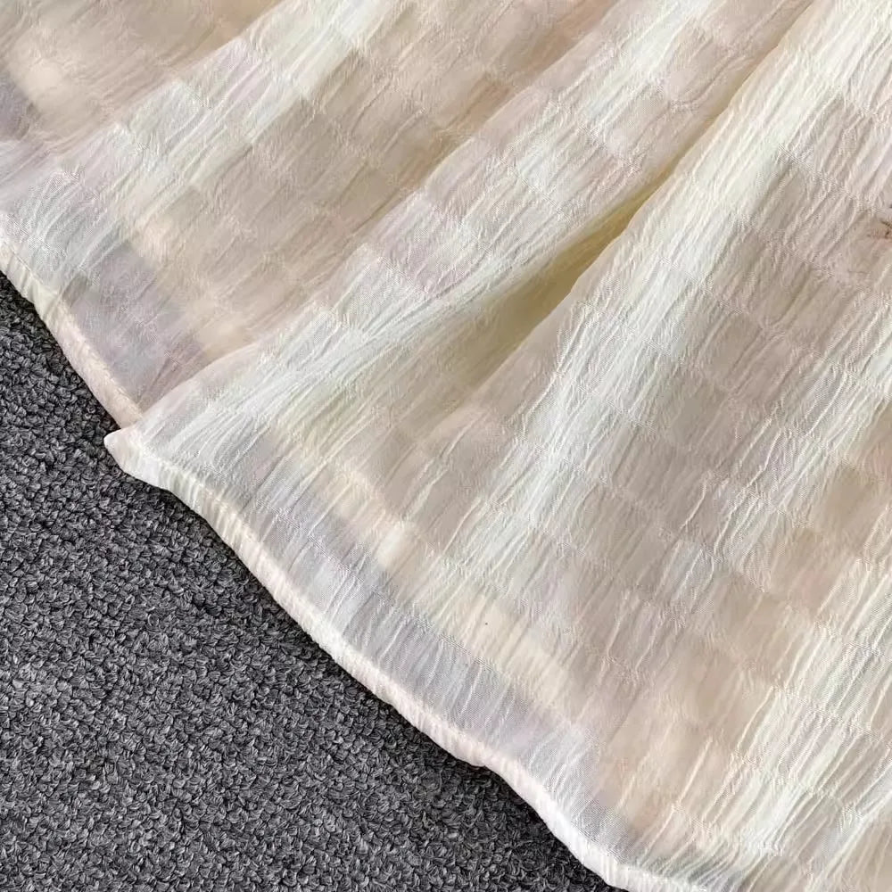 Ruffled Off Shoulder Dress Chiffon Beach Summer Fashion