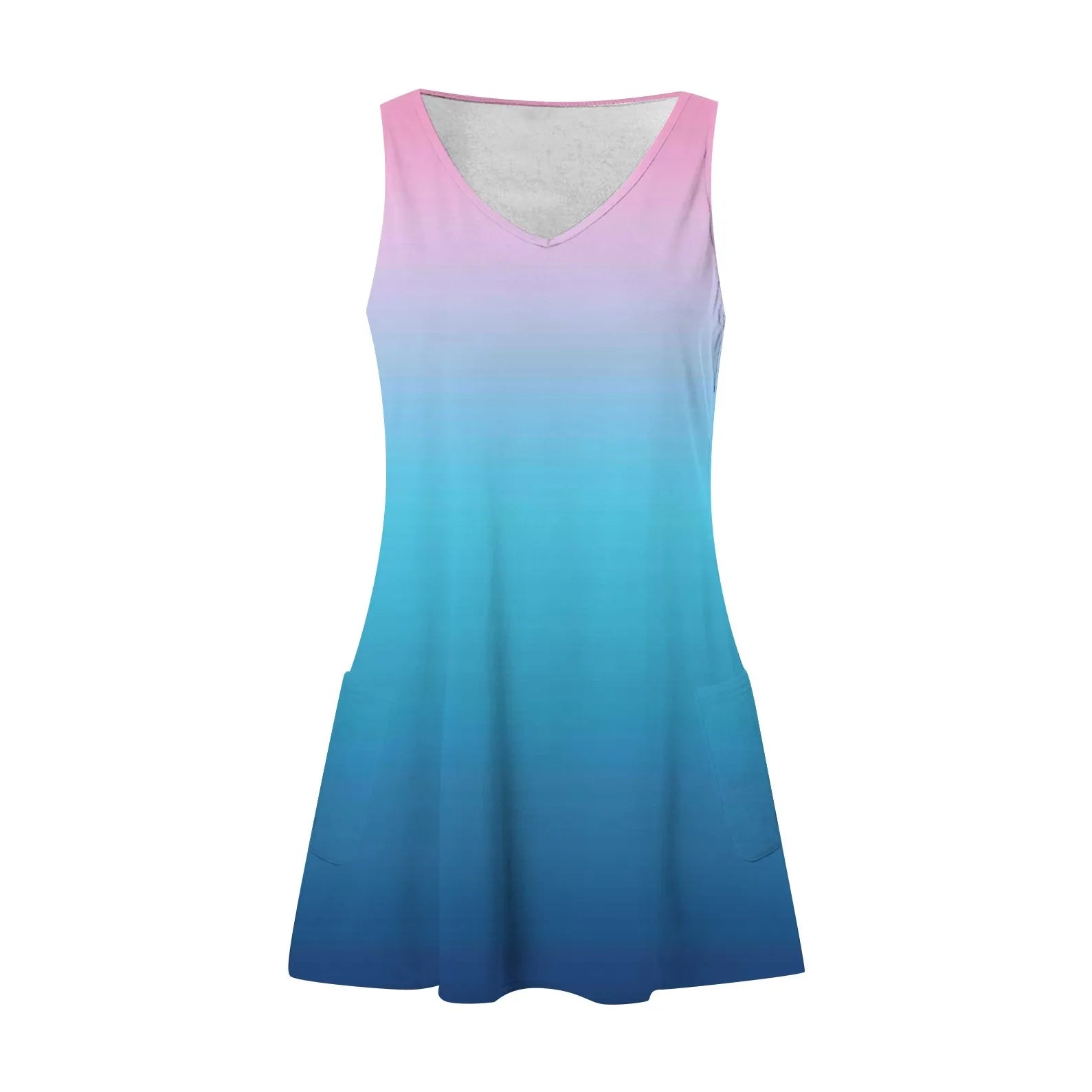 Boho Floral Sundress With Pockets For Women Tank Dress