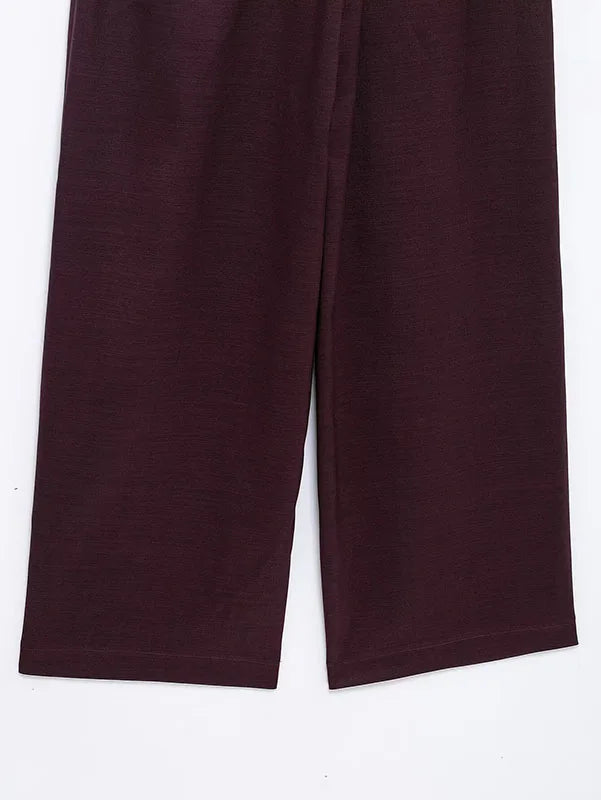 Women's Spring Two Piece Suit Set with Loose Fit Blazer and Wide Leg Pleated Trousers, Casual Chic Ensemble with Belt and Button Detail