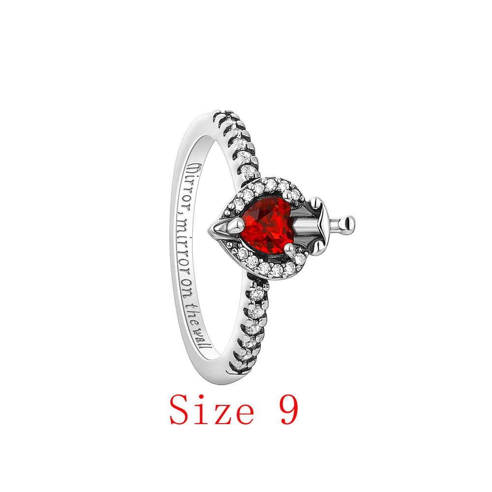 Valentine's Day Red Apple Dangle Charm Bead in 925 Sterling Silver for Women's Heart Bracelet Jewelry