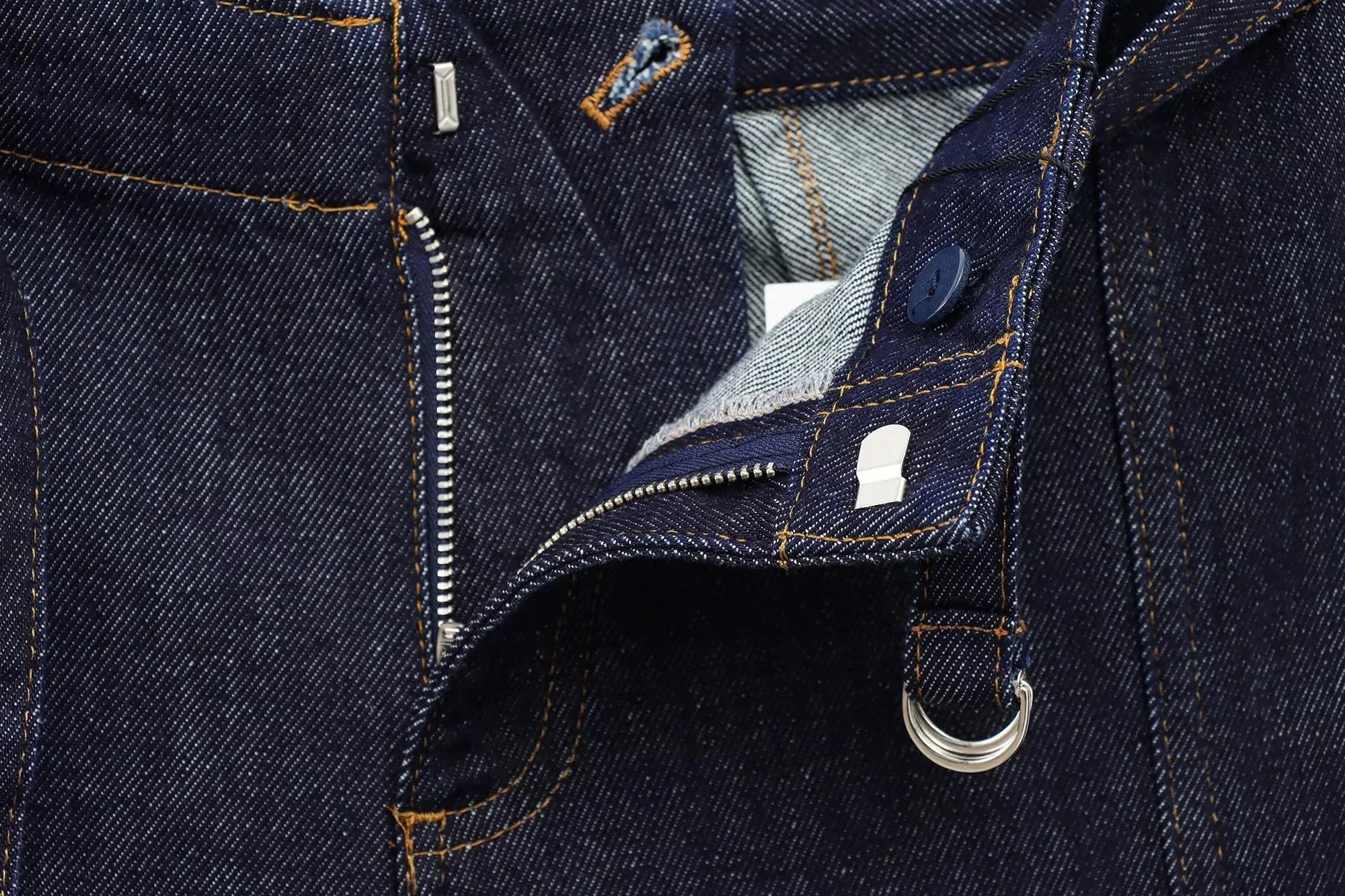 Women's Vintage Denim Streetwear Suit with Sleeveless Vest and Flare Pants