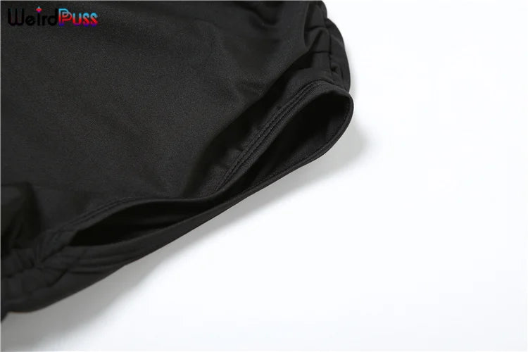 Weird Puss Skew Collar Elegant Women Two Piece Set Stretch Short Sleeve Crop Top and Bandage Maxi Skirt Matching Outfit