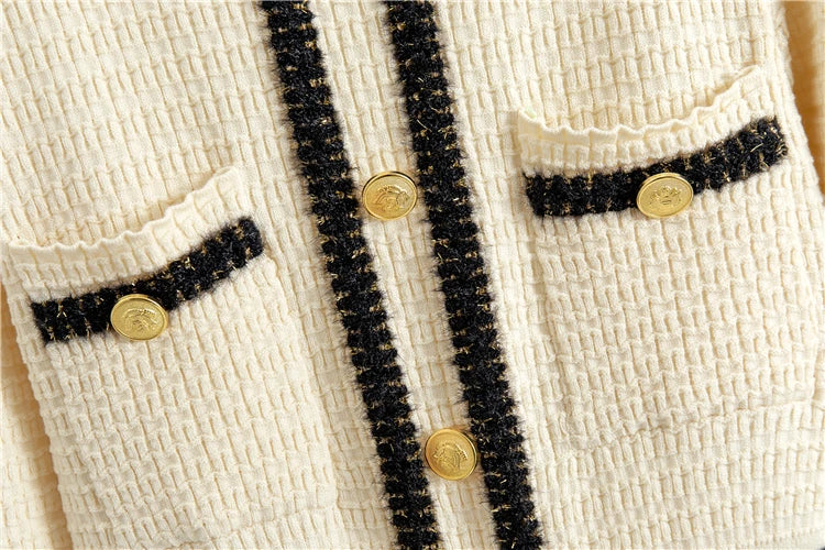 Elegant O Neck Knitted Dress for Women Autumn Slimming