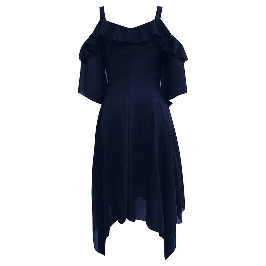 Plus Size Gothic Dress Wrap With Off Shoulder Ruffles