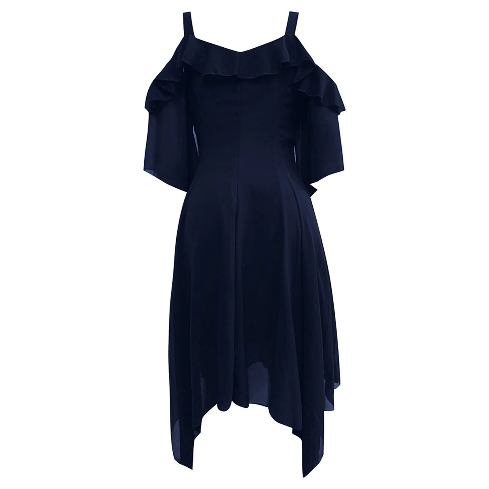 Plus Size Gothic Dress Wrap With Off Shoulder Ruffles