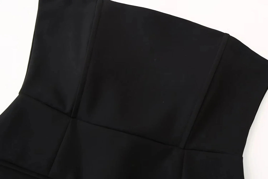 Sexy Strapless Mini Skirt For Women Solid Color Summer