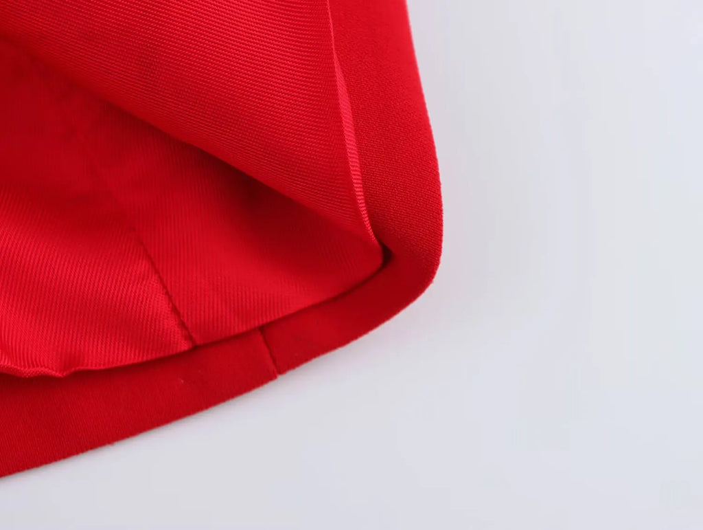 Women's Belted V-neck Vest Top with Shoulder Pads and Pockets Paired with Flared Pants for Casual Spring Summer Chic Look