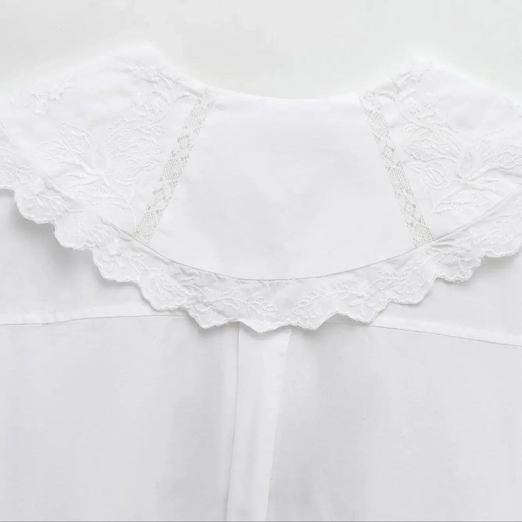 Spring Casual Women Blouse Long Sleeve Turn-down Collar Bow Tie Loose Fit Chic Shirt