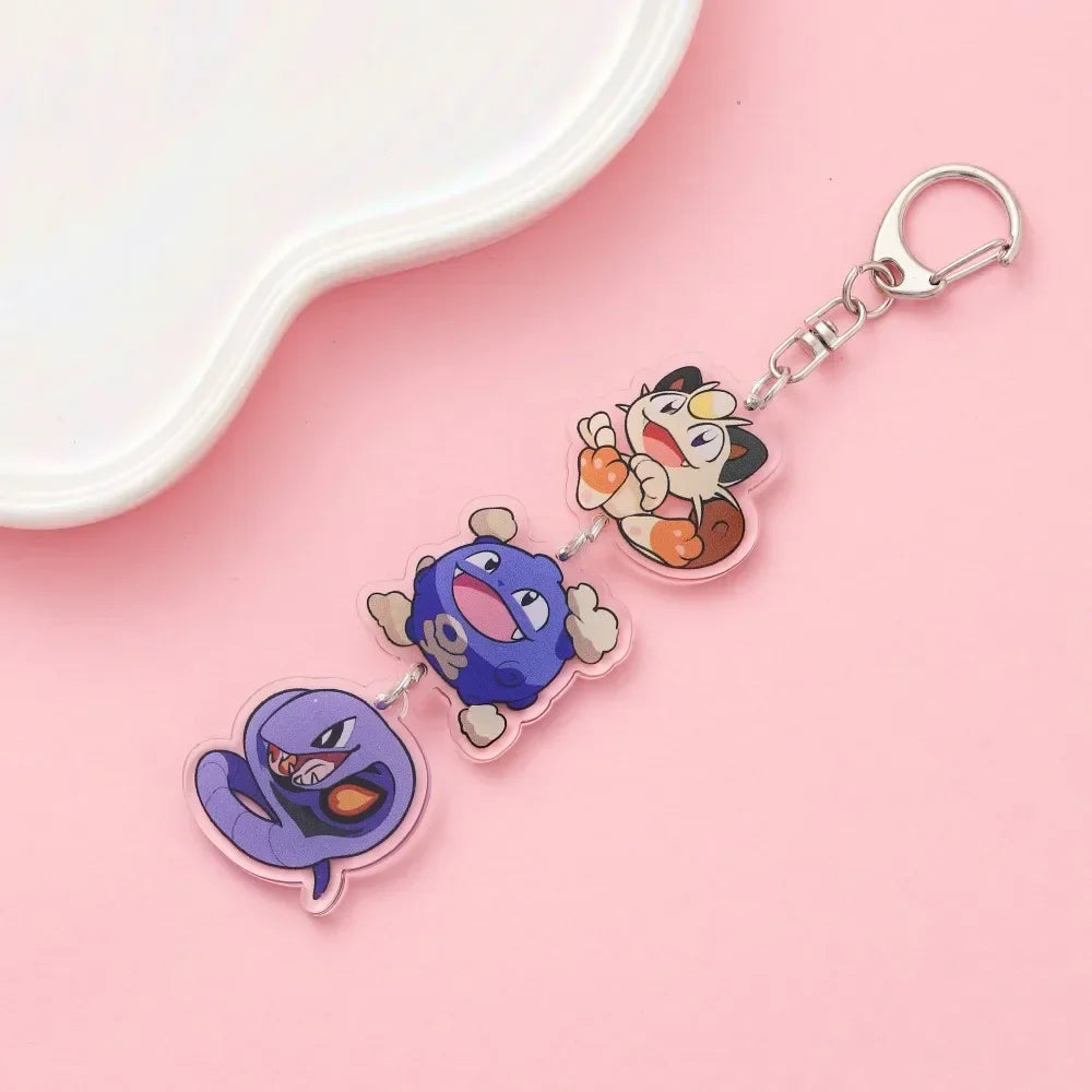 Cute Anime Acrylic Keychain Accessory Cartoon Car Bag Pendant Gift for Friends Fans