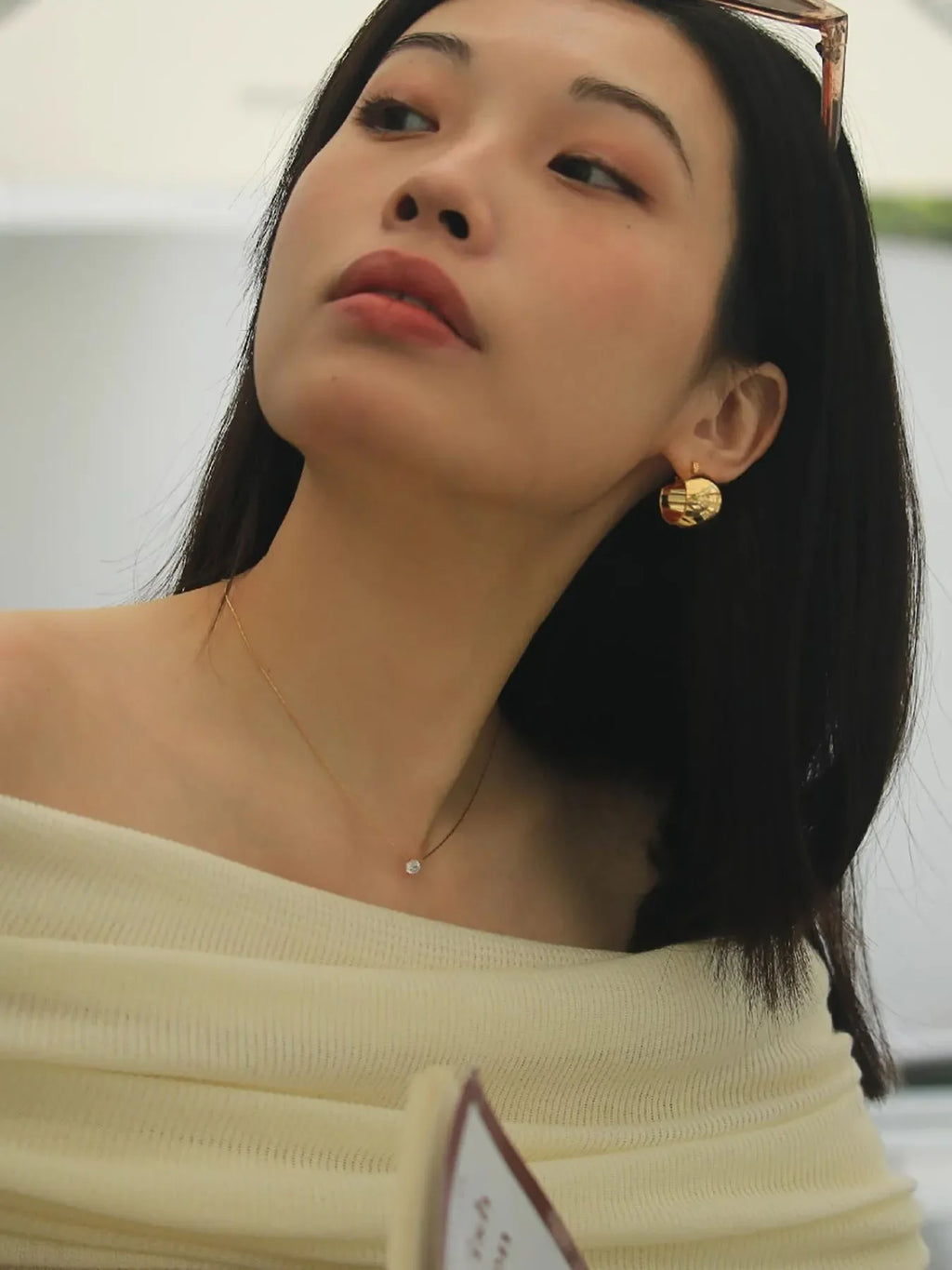 Dainty Minimalist Zircon Charm Necklace with Anti Tarnish Stainless Steel Chain and Round Clear CZ Stone