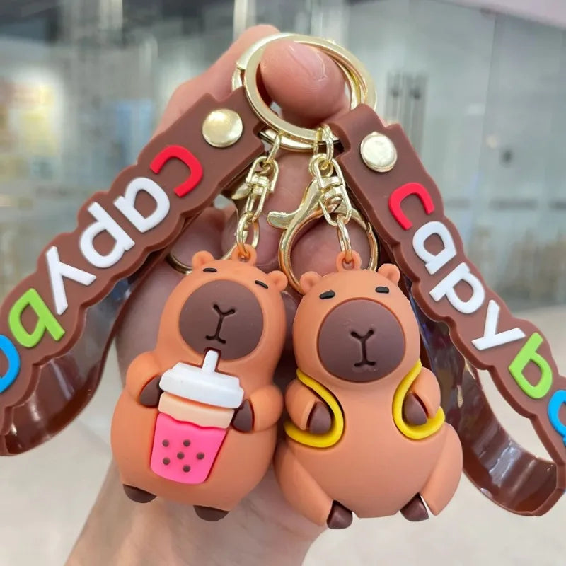 Capybara Keychain Soft PVC Cute Key Accessories for Boys and Girls Ideal Party Gifts