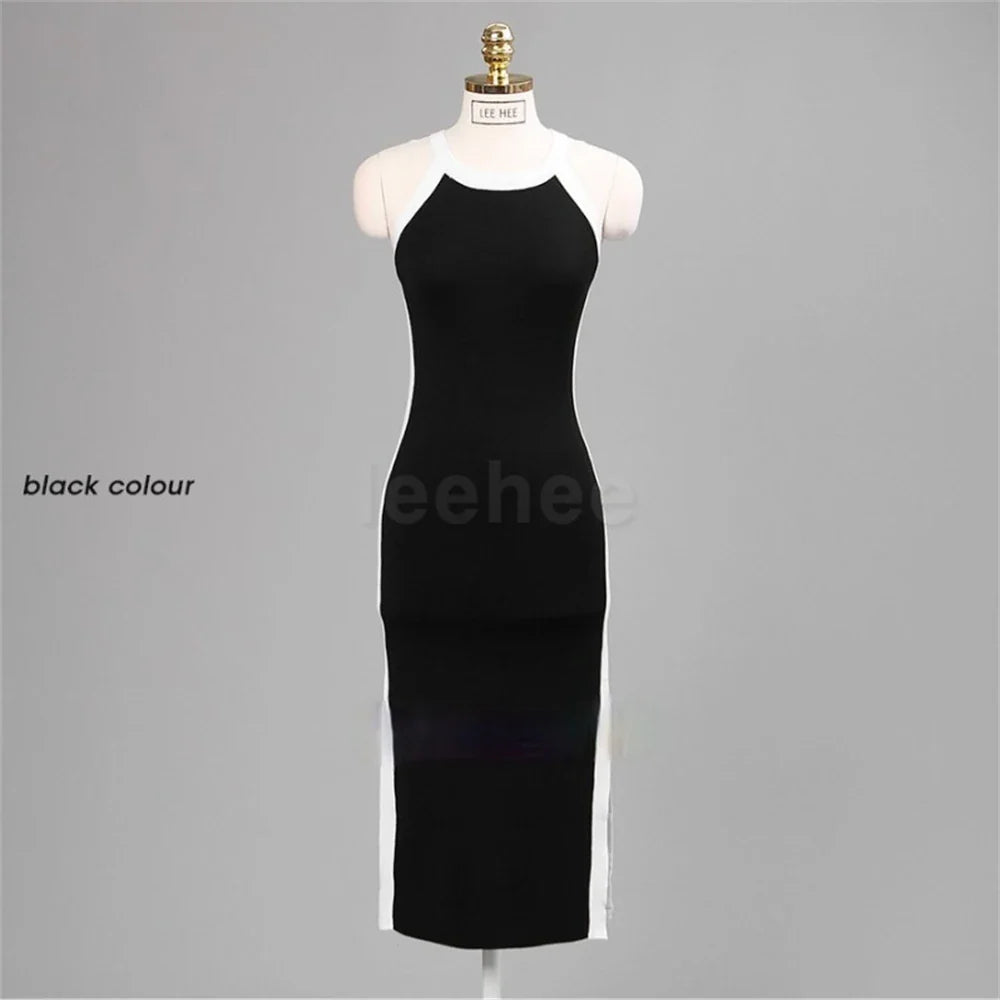Womens Summer Bodycon Maxi Dress Sleeveless Bandage Knit