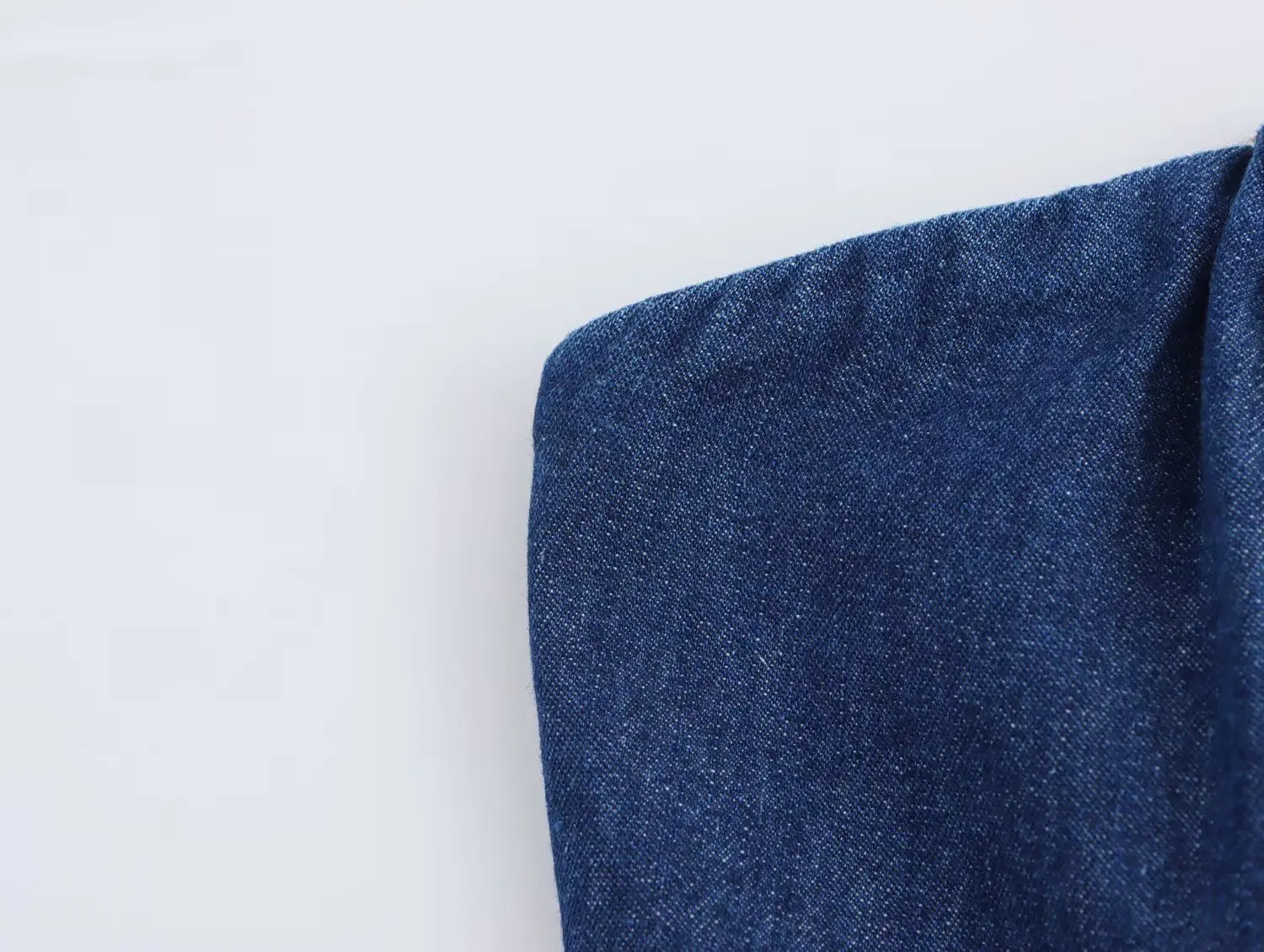 Denim Midi Dress With Pleats Backless Style High Waist